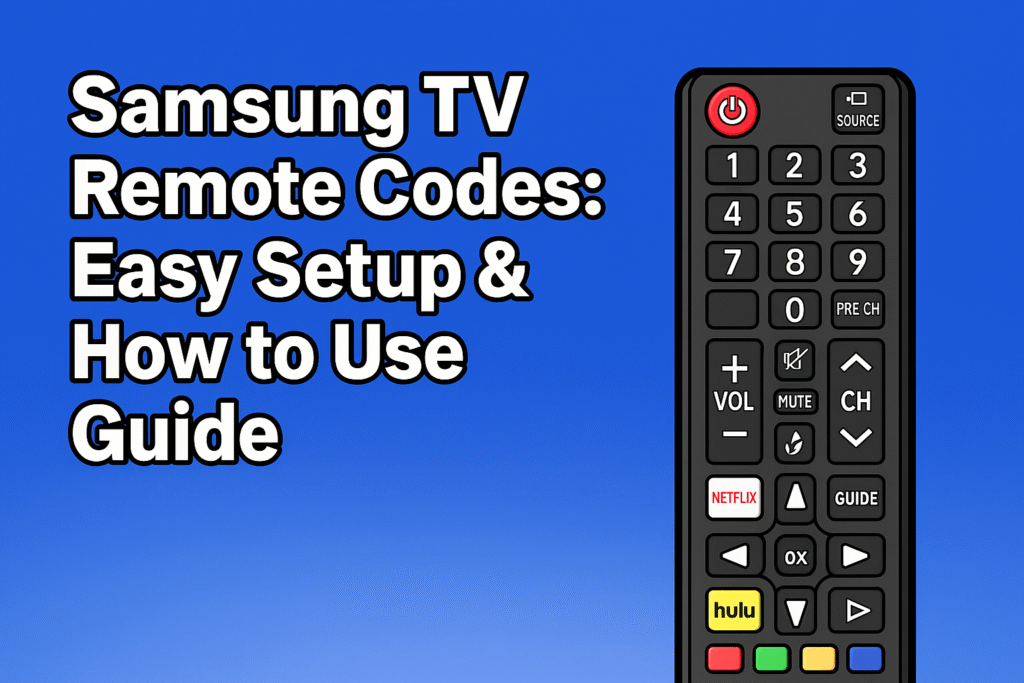 Samsung TV Remote Codes – Complete Guide for Universal Remotes