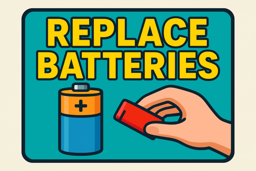 Replace tv remote batteries