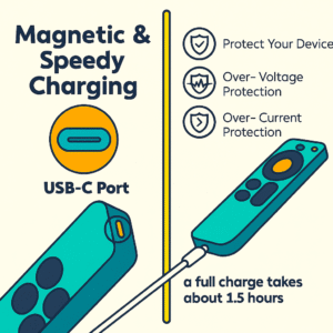 Magnetic and speedy charging usb-c port