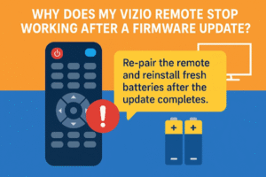 Why does my Vizio remote stop working after a firmware update? 